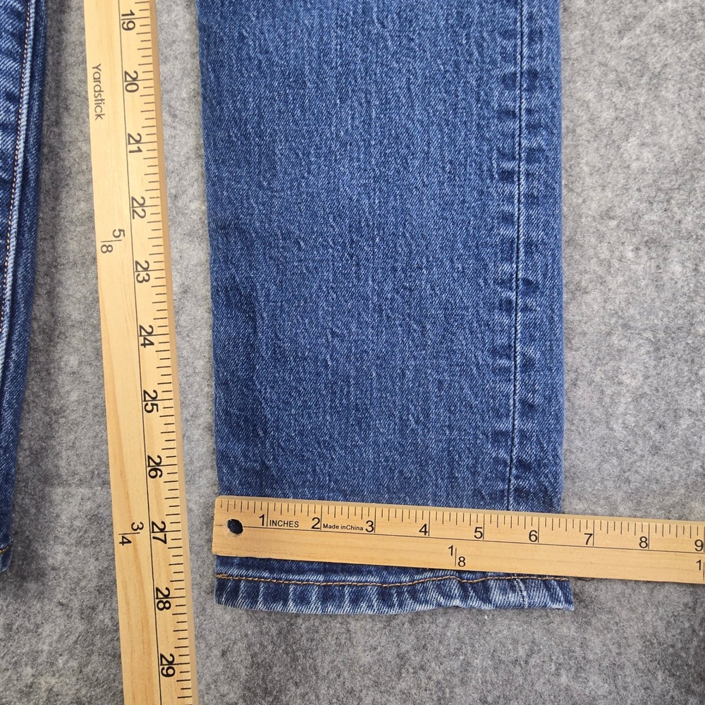 Levis 501 Original Fit Straight Leg Jeans Mens 27x27.5 Medium Wash Blue Denim - Picture 8 of 9